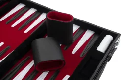 Backgammon kuffert Rød/Sort
