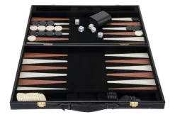 Backgammon kuffert Sort/Brun/Beige