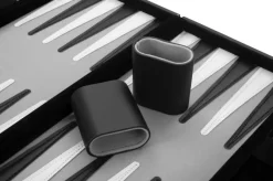 Backgammon kuffert Sort/Hvid/Grå - 15