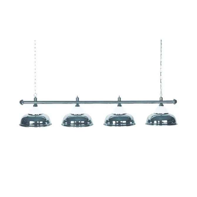 Billardlampe m/ 4 krom skærme, Ø38 cm