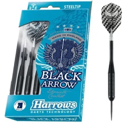 Black Arrow brass steeltip dartpile fra Harrows