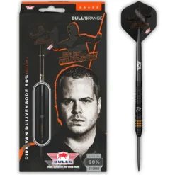 Dirk van Duijvenbode E2 90% NT steeltip dartpile fra Bulls