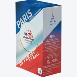 Double Fish J6 bordtennis bat m/ etui og Paris24 bolde