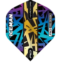 Hardcore Gerwyn Price Premium Rainbow GOLD flights fra Red Dragon