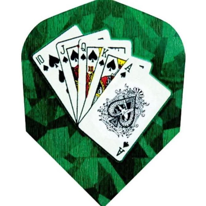 Hologram dart flights fra Harrows - 1604 grøn spillekort