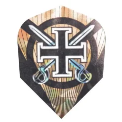 Hologram dart flights fra Harrows - 1612 guld kors