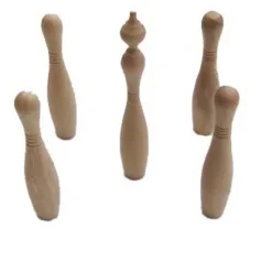 Kegler, 10 cm Skomarsæt m/ Konge