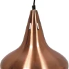 Lampe, 1-stk dråbeformet kobberfarvet