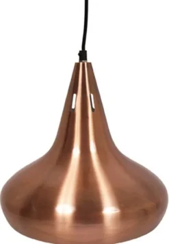 Lampe, 1-stk dråbeformet kobberfarvet
