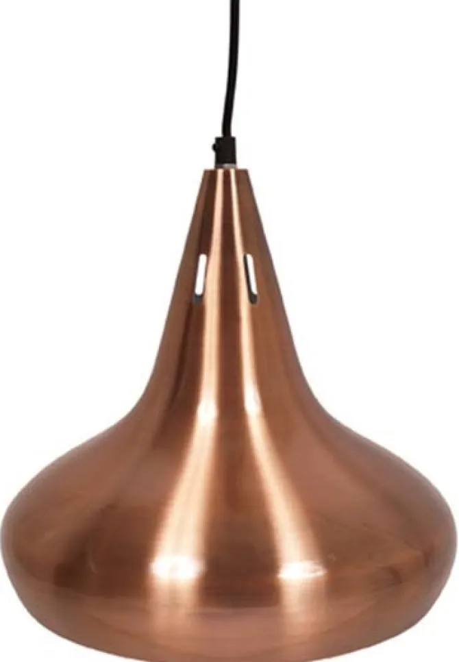 Lampe, 1-stk dråbeformet kobberfarvet