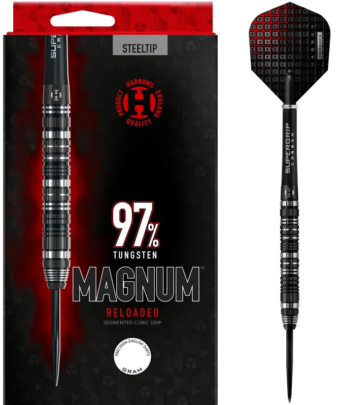 Magnum RELOADED 97% NT steeltip dartpil fra Harrows