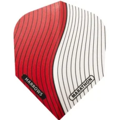 Marathon dart flights fra Harrows - 1504 rød/hvid
