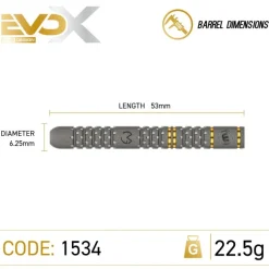 MvG EVO X 90% NT steeltip dartpile fra Winmau - 22,5g