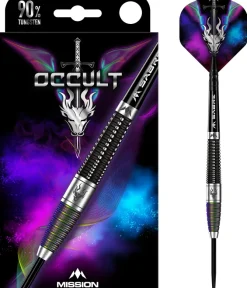 Occult 90%NT steeltip dartpile fra Mission
