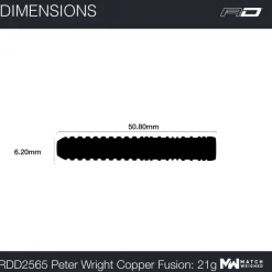Peter Wright Copper Fusion 90% NT steeltip dartpile fra Red Dragon