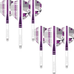 Peter Wright Snakebite Nitro Ionic shaft & flights white/Purple, 2 sæt