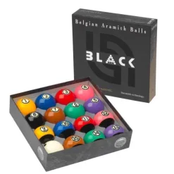 Poolballer 57,2 mm Duramith BLACK fra Aramith