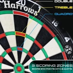 Quadro 240 dartskive fra Harrows