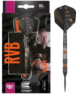 RvB Black 80% NT steeltip dartpile fra Target Swiss