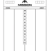 Scoreboard hvid akryl 50 x 40 cm fra Mission