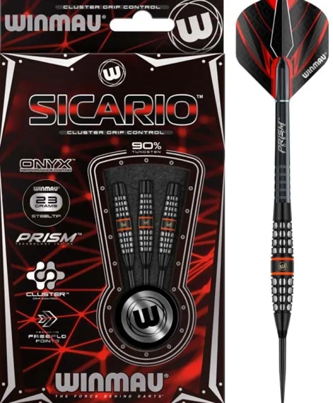 Sicario 90% NT steeltip dartpile fra Winmau