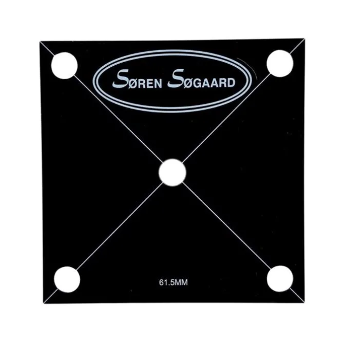 Skabelon t/keglefelt, plast 61,5 mm