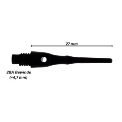Softtip spidser - 1000 stk i sort
