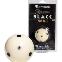Stødbal, 57,2 mm Aramith Tournament - 6 black dots