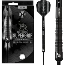 Supergrip Black Edition 90% NT steeltip dartpile fra Harrows