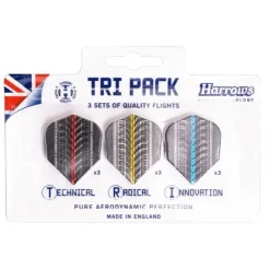 Supergrip Tri Pack, 3 Flights sæt fra Harrows