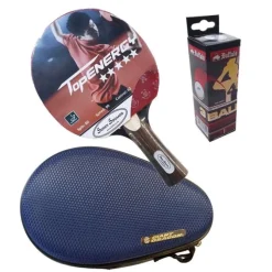 Top Energy bordtennisbat fra Giant Dragon m/ etui & 3 bolde