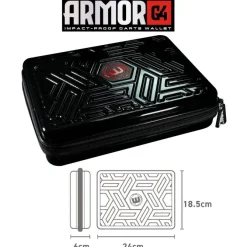 Winmau Armor G4 dart case sort t/ 12 pile