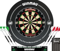 Winmau Diamond Plus Surround sæt - Diamond skive, surround & 2 sæt pile